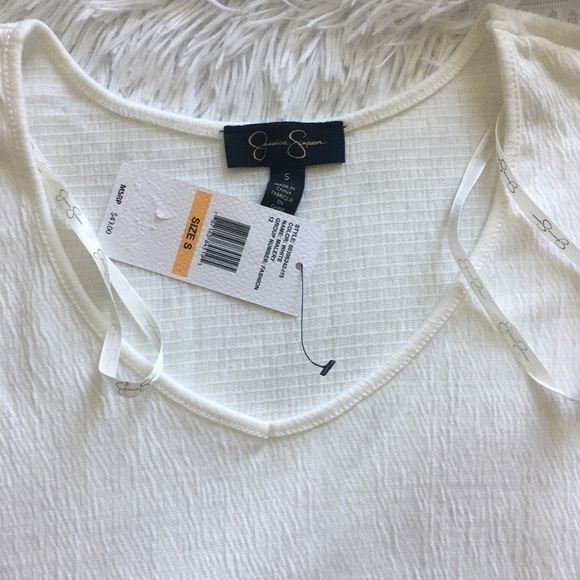 Jessica Simpson off white high low blouse Small - Picture 2 of 10